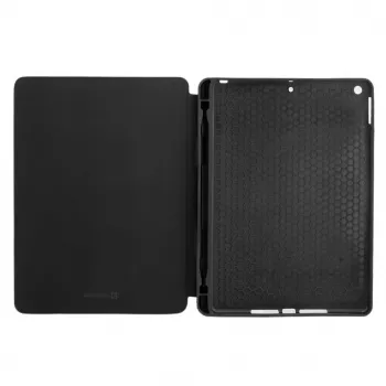 Evelatus iPad 10.2 tablet-hoes met imitatie-microvezel binnenkant zwart
