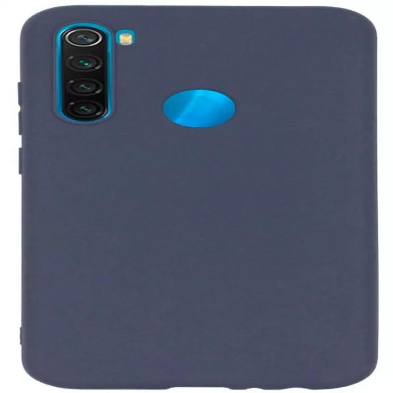 Evelatus Nano silicone hoesje Soft Touch TPU donkerblauw voor Xiaomi Redmi Note 8 / Redmi Note 8 2021