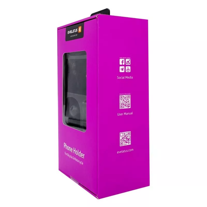 Evelatus telefoonhouder voor fiets en motor EPH01 zwart