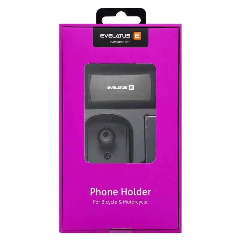 Evelatus telefoonhouder voor fiets en motor EPH01 zwart
