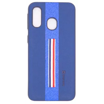 Evelatus Samsung A40 Dazzel blauwe achterkantcover