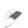 Evelatus Samsung A50 hoesje met bandje witte strepen transparant
