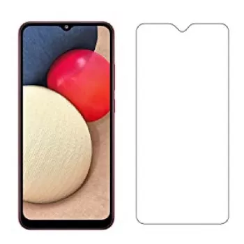Evelatus Samsung Galaxy A02s 0,33mm Flat Clear gehard glas screenprotector met Japan Glue anti-statisch