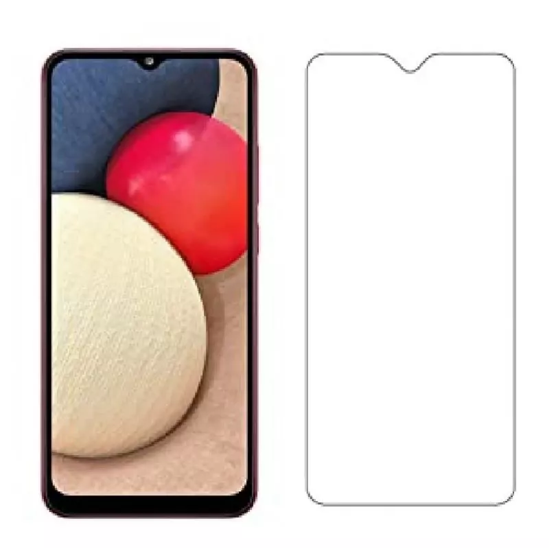 Evelatus Samsung Galaxy A02s 0,33mm Flat Clear gehard glas screenprotector met Japan Glue anti-statisch