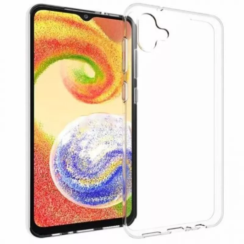 EVELATUS Samsung Galaxy A04E / A04 transparant siliconen hoesje 1,5mm TPU transparant