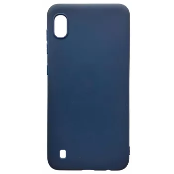 Evelatus Samsung Galaxy A10 Soft Touch Siliconen Hoesje met Band Donkerblauw