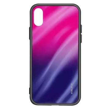 Evelatus Samsung Galaxy A10 Water Ripple Full Color Electroplating Gehard Glas Screenprotector Gradient Roze-Paars
