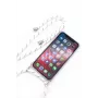 Evelatus Samsung Galaxy A10s hoesje met koord witte strepen transparant
