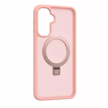 Evelatus Samsung Galaxy A17 4G / A17 5G beschermhoes met MagSafe & standaard mat ring lichtroze