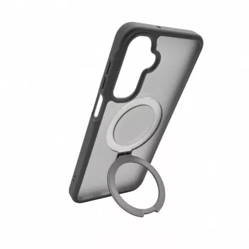 Evelatus Samsung Galaxy A17 4G / A17 5G beschermhoesje met MagSafe & standaard, matte ring rookgrijs