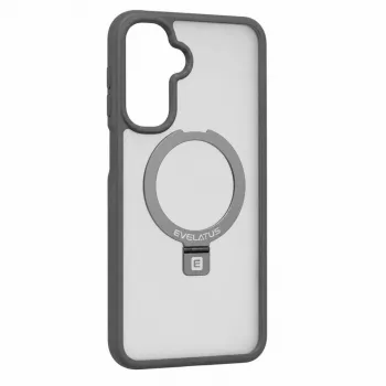 Evelatus Samsung Galaxy A17 4G / A17 5G beschermhoesje met MagSafe & standaard, matte ring rookgrijs