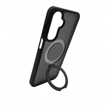 Evelatus Samsung Galaxy A17 4G / A17 5G beschermhoesje met MagSafe & standaard matte ring zwart
