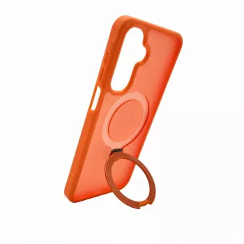Evelatus Samsung Galaxy A17 4G / A17 5G beschermhoesje met MagSafe & standaard, matte ring, oranje
