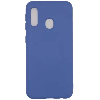 Evelatus Samsung Galaxy A20E nano siliconen hoesje soft touch TPU donkerblauw