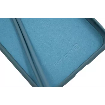Evelatus Samsung Galaxy A20e soft-touch siliconenhoes met draagriem blauw
