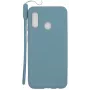 Evelatus Samsung Galaxy A20e soft-touch siliconenhoes met draagriem blauw