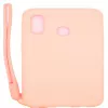 Evelatus Samsung Galaxy A20e Soft Touch Siliconen Hoesje met Band Roze