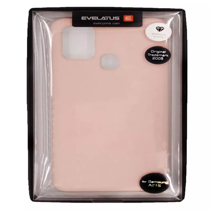 Evelatus Samsung Galaxy A21s Nano Siliconen Case Soft Touch TPU Beige