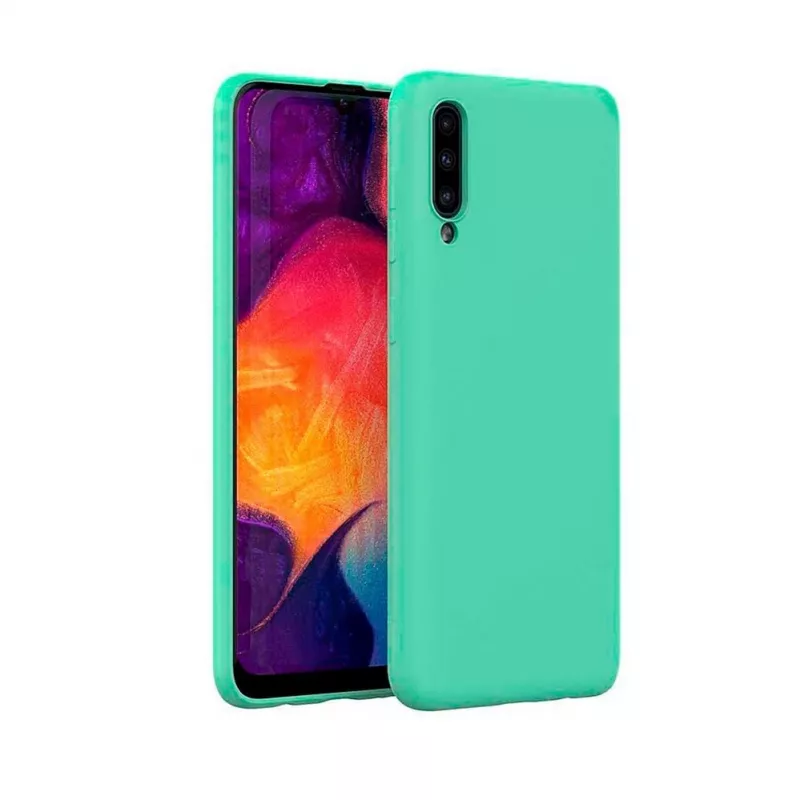Evelatus Samsung Galaxy A30s/A50/A50s Nano silicone hoesje Soft Touch TPU mint