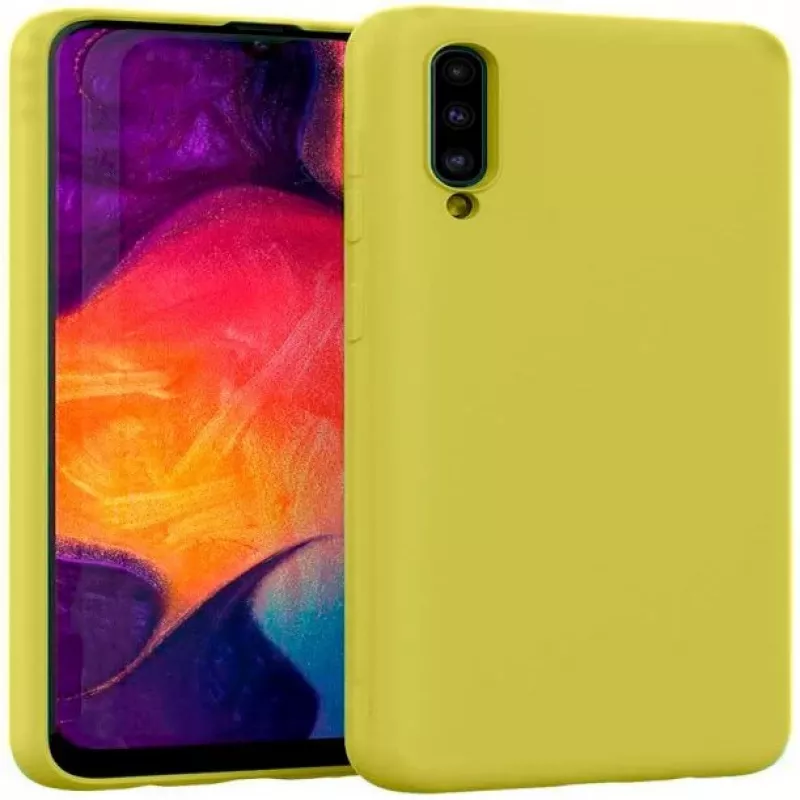 Evelatus Samsung Galaxy A30s/A50/A50s Nano Siliconen Hoesje Soft Touch TPU Geel
