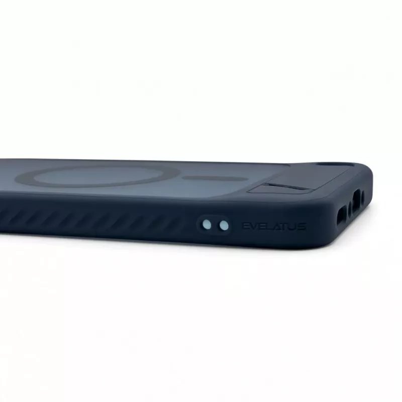 Evelatus Samsung Galaxy A37 / A36 gerubberd MagSafe-hoesje met standaard navyblauw
