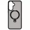 Evelatus Samsung Galaxy A37 / A36 hoesje met MagSafe & standaard, matte ring, zwart