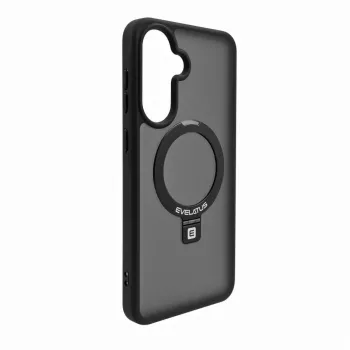 Evelatus Samsung Galaxy A37 / A36 hoesje met MagSafe & standaard, matte ring, zwart