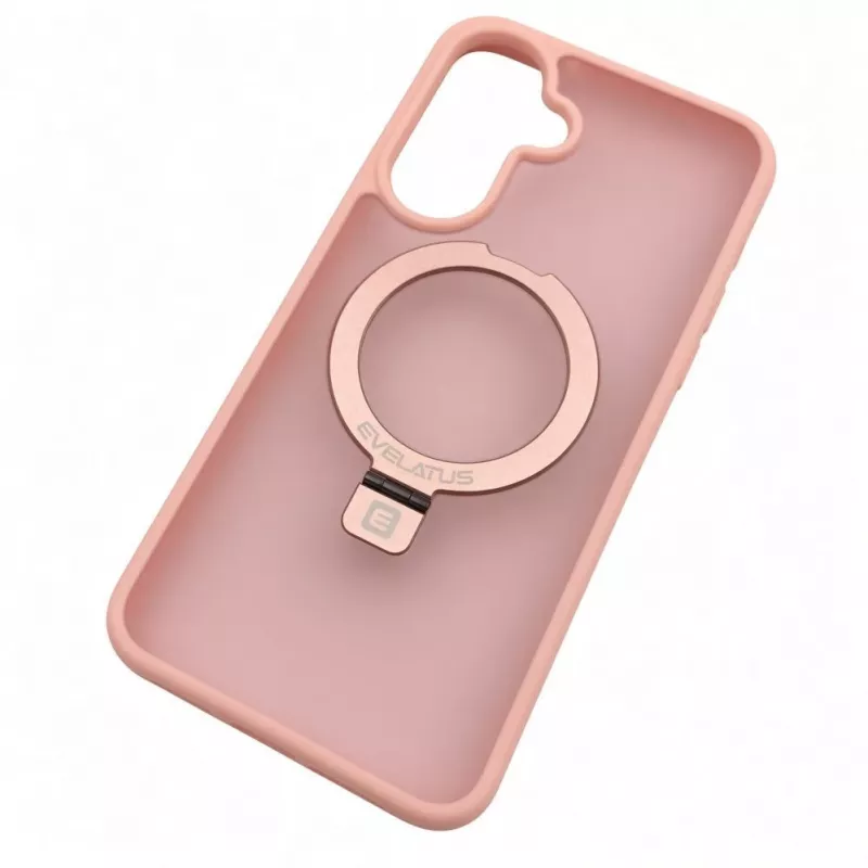 Evelatus Samsung Galaxy A37 / A36 Shield Case met MagSafe & standaard, mat, lichtroze