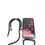 Evelatus Samsung Galaxy A40 hoesje met bandje zwart transparant