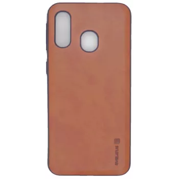 Evelatus Samsung Galaxy A40 Kuton bruin leren backcover