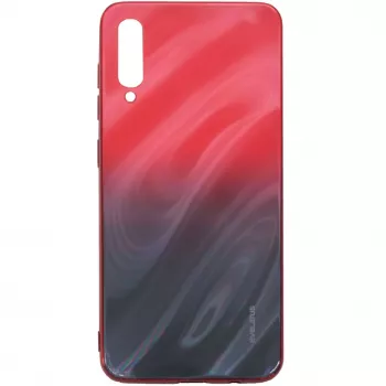 Evelatus Samsung Galaxy A50 Water Ripple Full Color Electroplating Gehard Glas Gradient Rood-Zwart