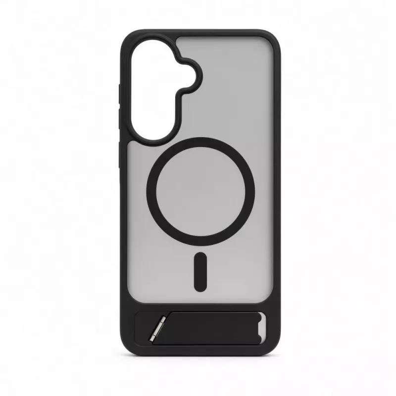 Evelatus Samsung Galaxy A57 gerubberd MagSafe-hoesje met standaard zwart