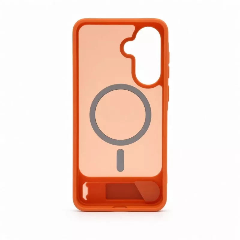 Evelatus Samsung Galaxy A57 gerubberd MagSafe-hoesje met standaard oranje