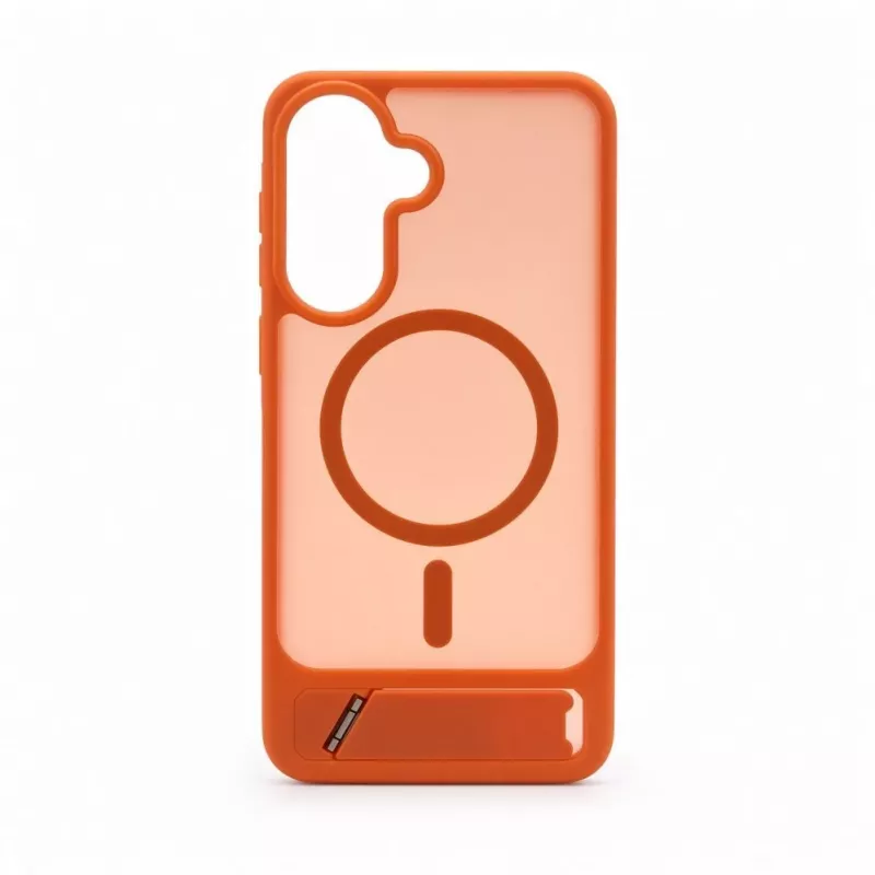 Evelatus Samsung Galaxy A57 gerubberd MagSafe-hoesje met standaard oranje