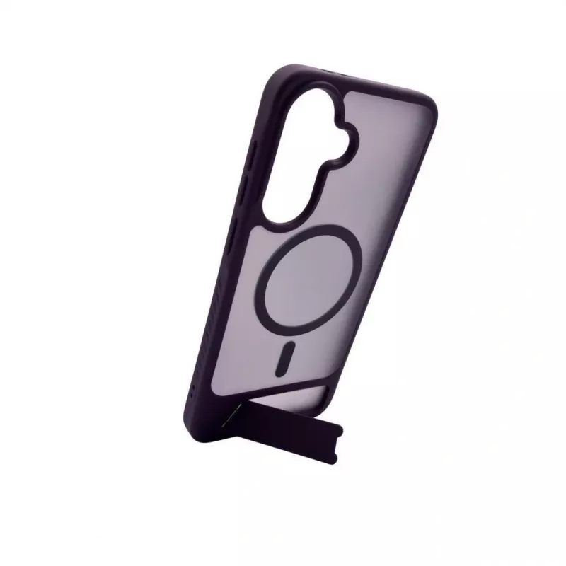 Evelatus Samsung Galaxy A57 gerubberd MagSafe-hoesje met standaard paars