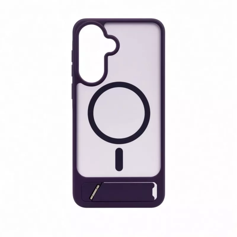 Evelatus Samsung Galaxy A57 gerubberd MagSafe-hoesje met standaard paars