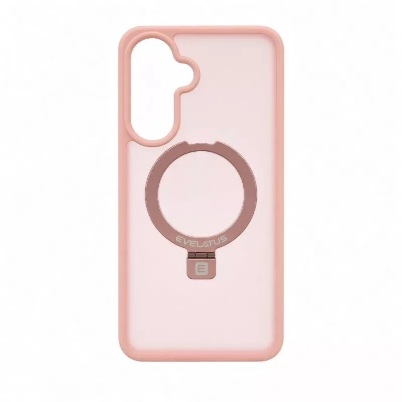 Evelatus Samsung Galaxy A57 Shield Case met MagSafe & Standaard Mat Ring Lichtroze
