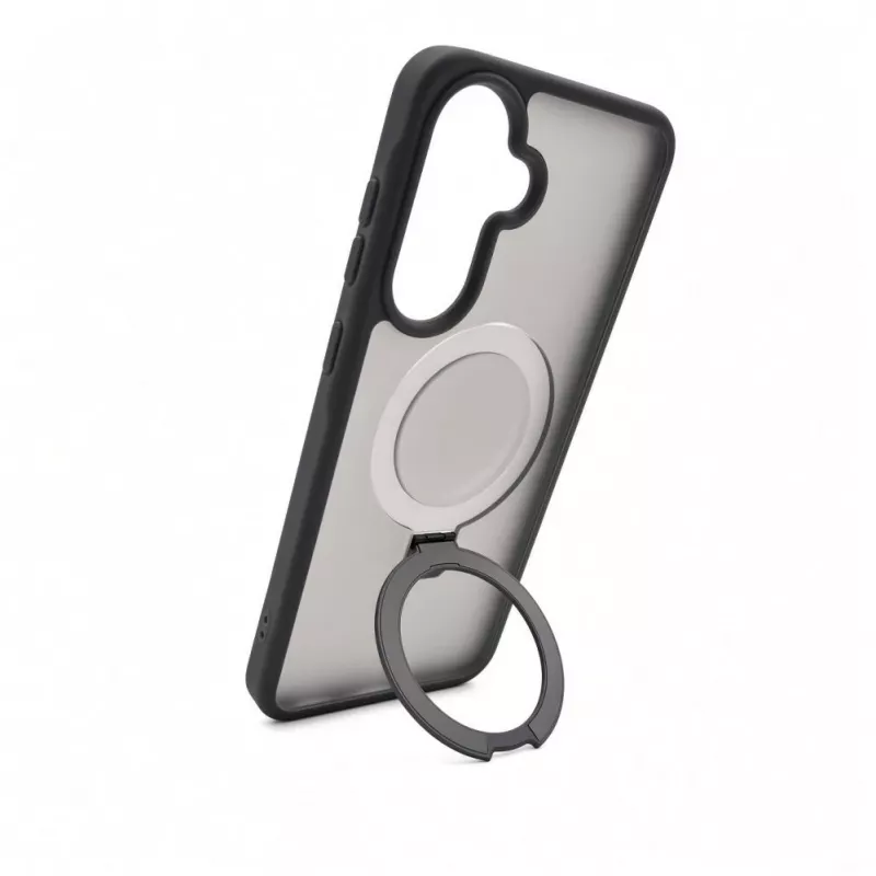 Evelatus Samsung Galaxy A57 Shield-hoesje met MagSafe & standaard, matte ring, rookgrijs