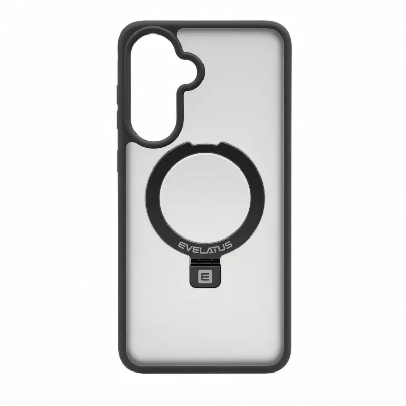 Evelatus Samsung Galaxy A57 Shield-hoesje met MagSafe & standaard, matte ring, rookgrijs
