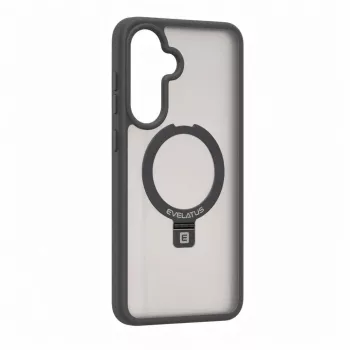 Evelatus Samsung Galaxy A57 Shield-hoesje met MagSafe & standaard, matte ring, rookgrijs