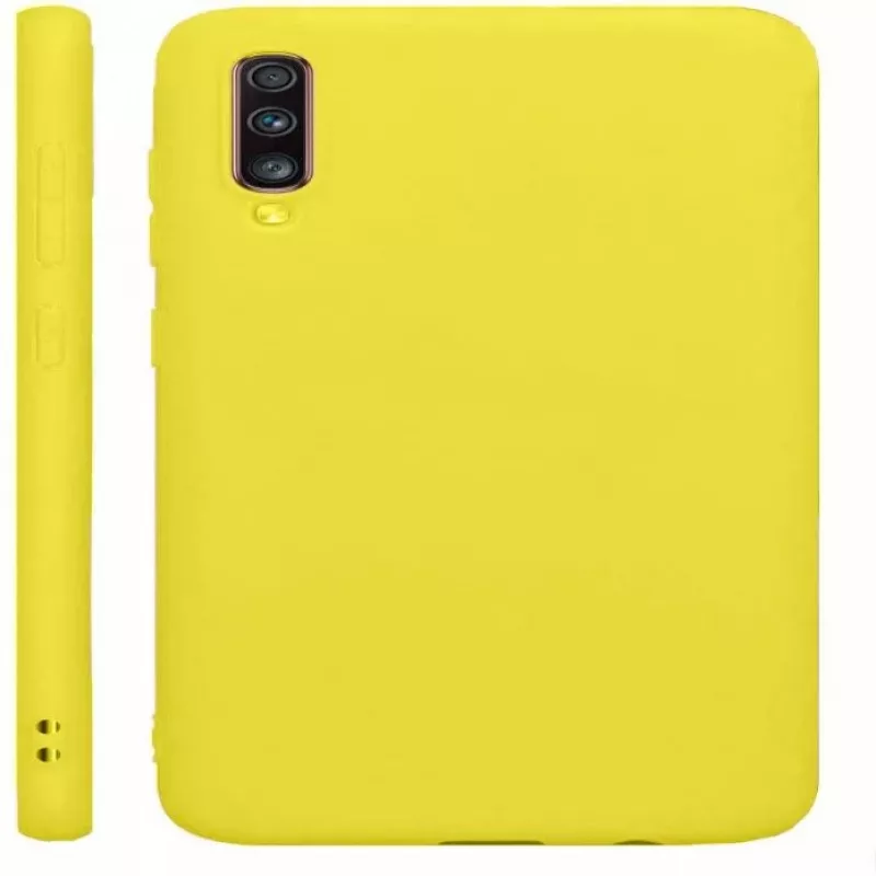 Evelatus Samsung Galaxy A70 nano siliconenhoesje soft touch TPU geel