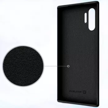 Evelatus Samsung Galaxy Note 10 Plus premium soft touch siliconenhoesje zwart