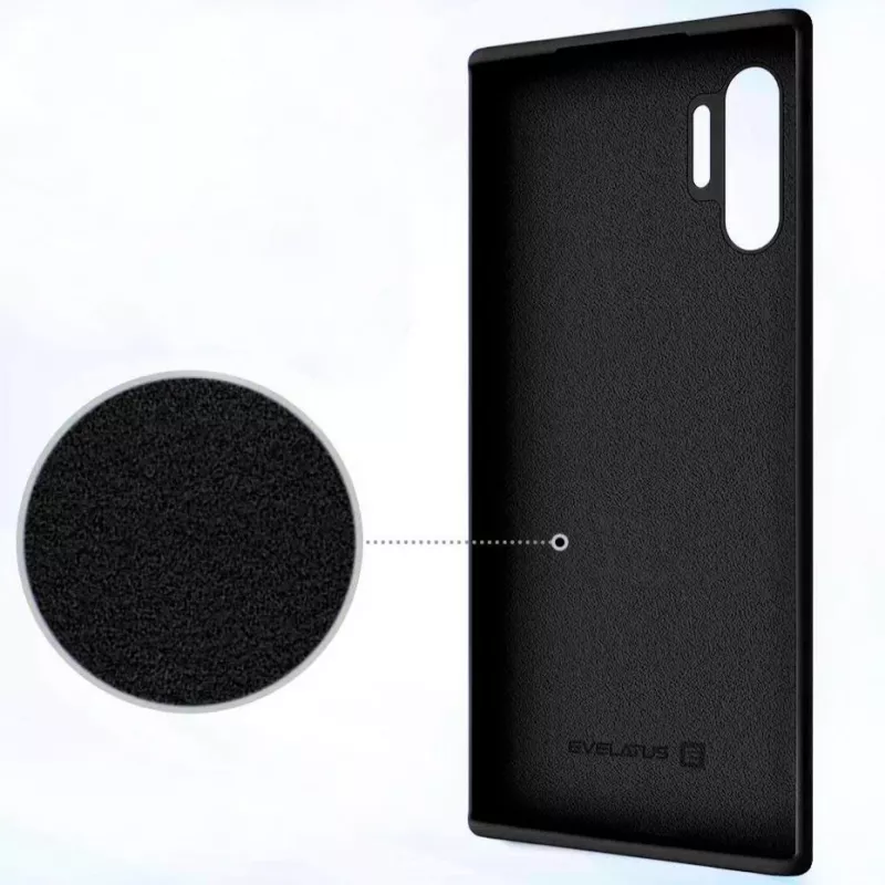 Evelatus Samsung Galaxy Note 10 Plus premium soft touch siliconenhoesje zwart