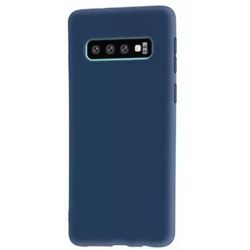 Evelatus Samsung Galaxy S10+ Nano Siliconen Case Soft Touch TPU Donkerblauw