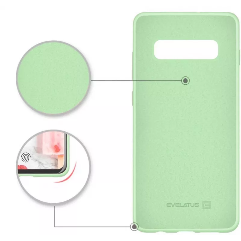 Evelatus Samsung Galaxy S10 nano siliconenhoesje soft touch TPU mint