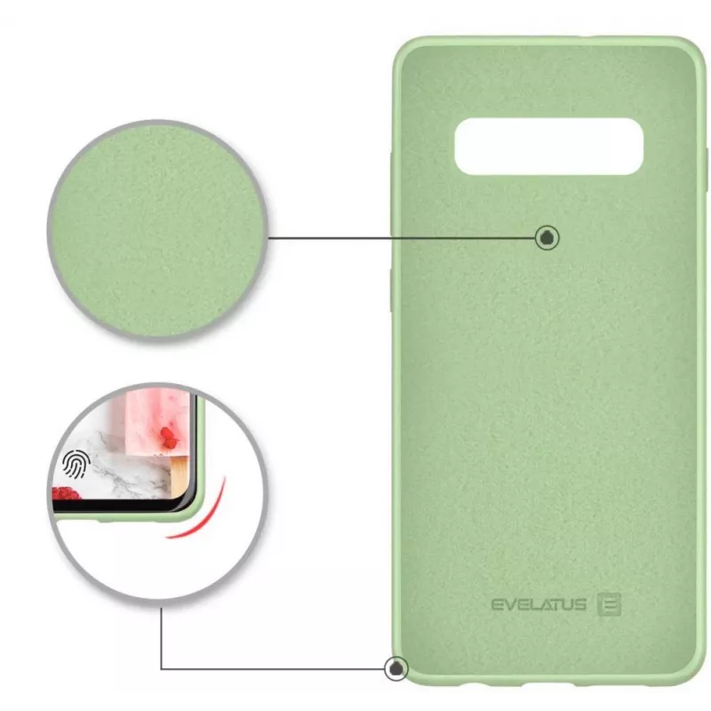 Evelatus Samsung Galaxy S10+ nano-siliconen hoesje Soft Touch TPU mint