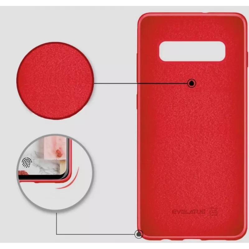 Evelatus Samsung Galaxy S10 Nano Siliconen Hoesje Soft Touch TPU Rood