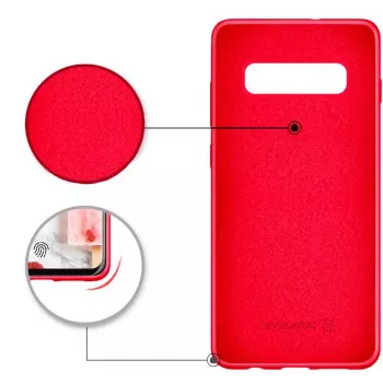 Evelatus Samsung Galaxy S10 Plus zachte siliconen hoesje rood