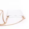 Evelatus Samsung Galaxy S10 siliconen transparant case met ketting TPU band goud