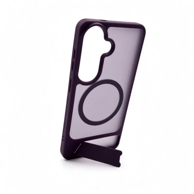 Evelatus Samsung Galaxy S26 gerubberd MagSafe-hoesje met standaard paars